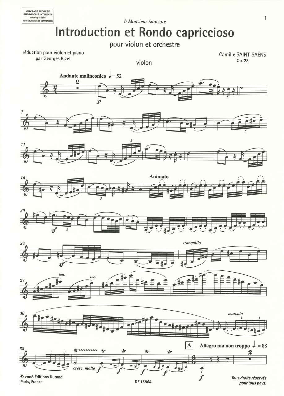 Saint-Saens, Introduction & Rondo op. 28 (Durand)