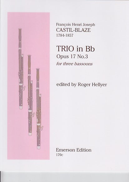 Castil-Blaze, Trio op. 17/3 in Bb (3Bn) (Emerson Edition)