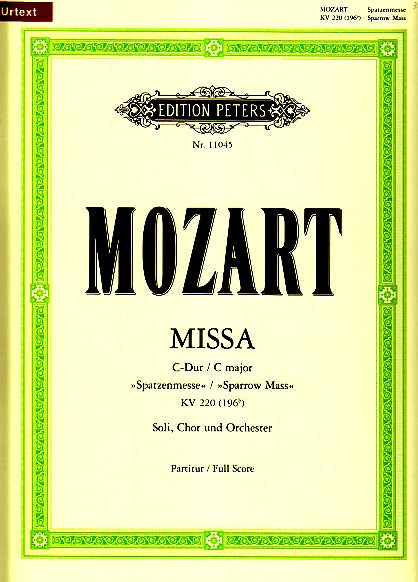 Mozart, Missa KV 220(196b) in C (Score) (Peters)
