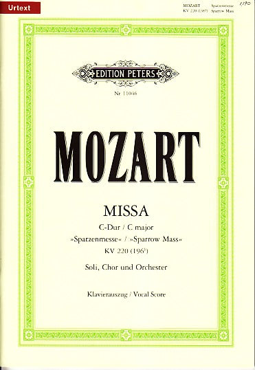 Mozart, Missa KV 220 in C 'Spatzen' (Peters)