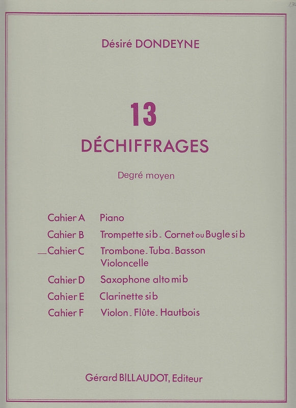Dondeyne, 13 Dechiffrages, C (Billaudot)