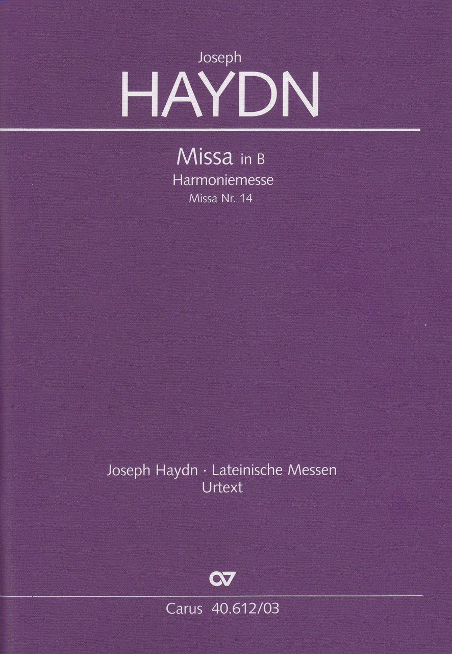 Haydn, Harmoniemesse Hob. 22/14 (Carus)