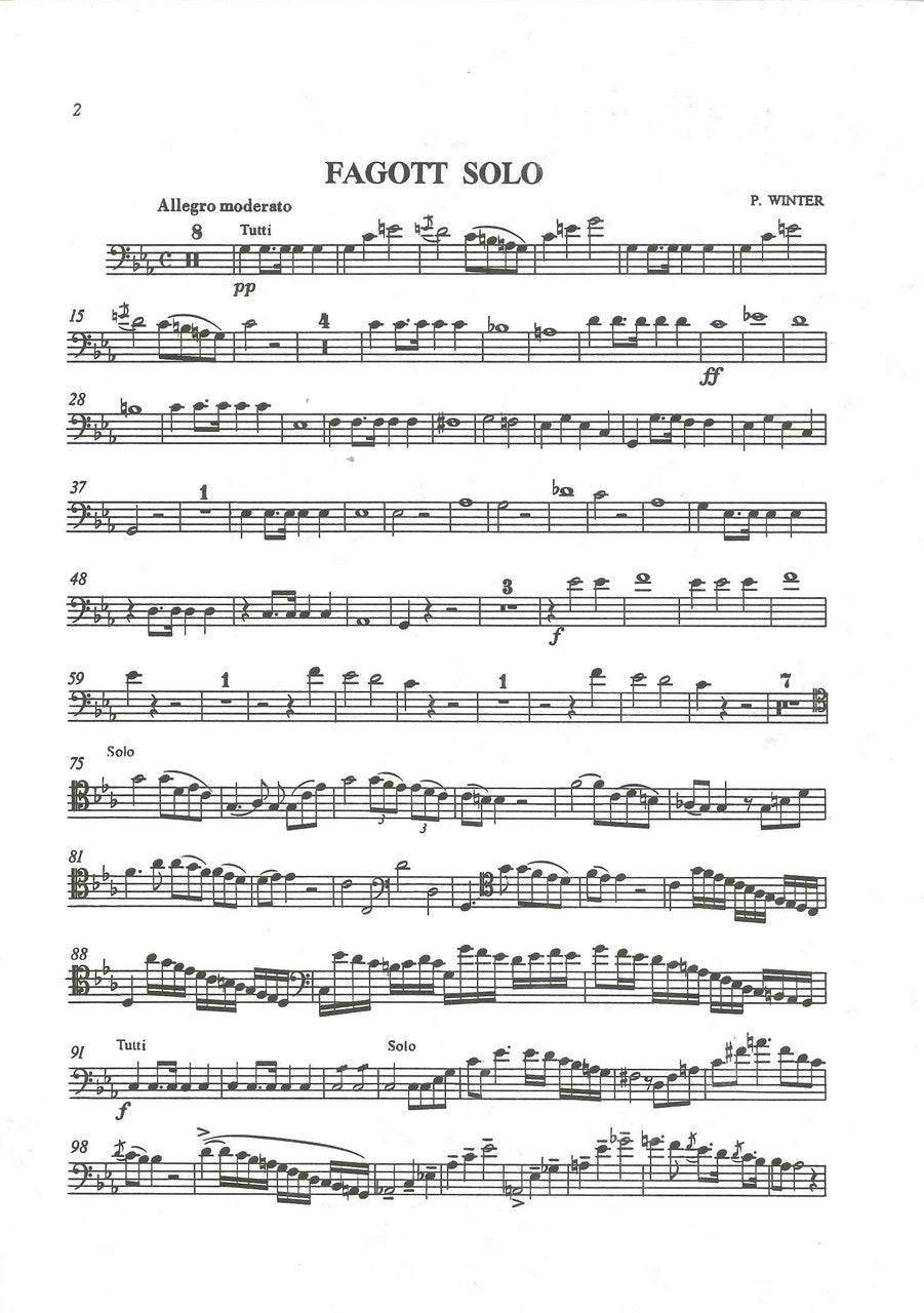 Winter, Concertino in c (Edition Joseph/Carus)