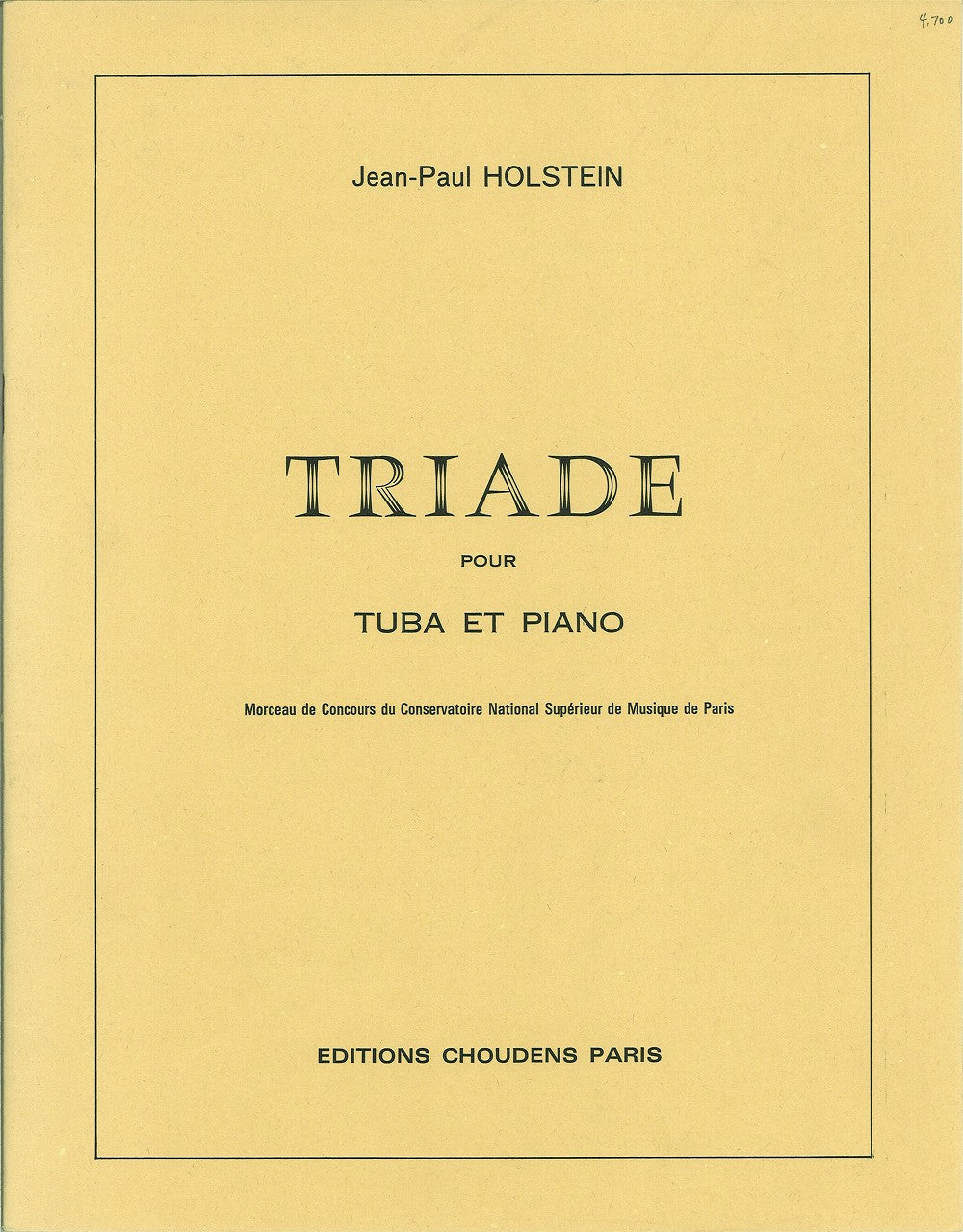 Holstein, Triade (Tba,Pf) (Choudens)