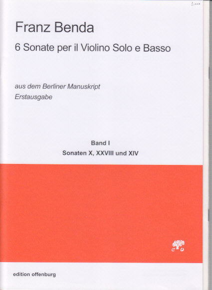 Benda, 6 Sonate, I (Vn,Bc) (Offenburg, Edition)