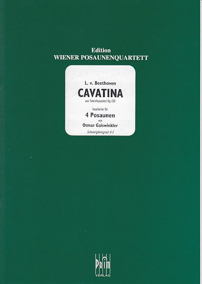 Beethoven, Cavatina (4Tbn) (Prim Verlag)
