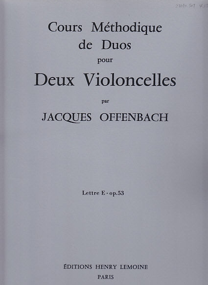 Offenbach, 3 Duos difficiles op. 53 (Lemoine)