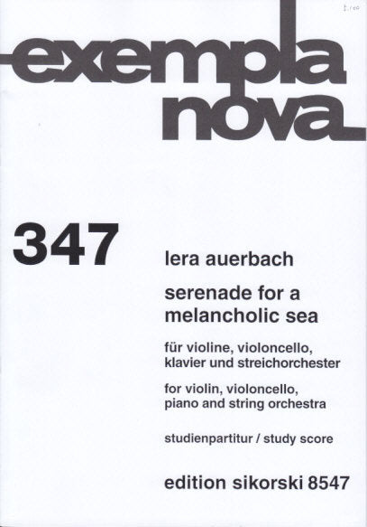 Auerbach, Serenade for a Melancholic Sea (Sikorski)
