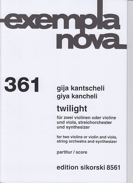 Kancheli, Twilight (2004) (Sikorski)