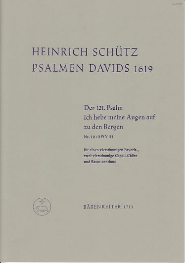Schutz, Psalm 'Ich hebe meine...' SWV 31 (Barenreiter)