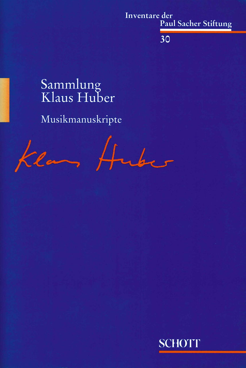 Sammlung Klaus Huber: Musikmanuskripte (Schott)