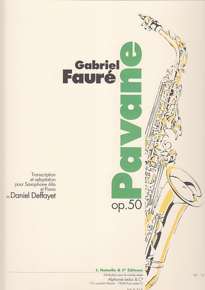 Faure, Pavane, op. 50 (ASax,Pf) (Leduc)