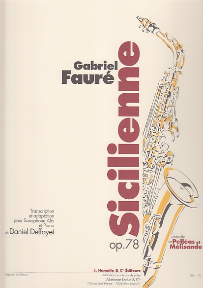 Faure, Sicilienne op. 78 (Leduc)