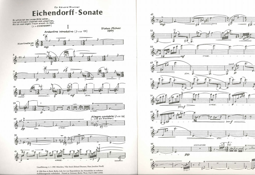 Acker, Eichendorff-Sonate (1983) (Bote & Bock)