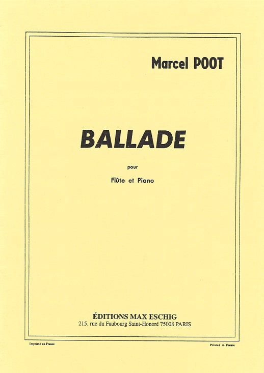 Poot, Ballade (Eschig)