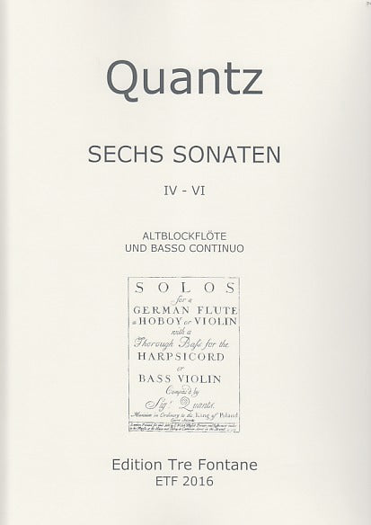 Quantz, 6 Sonaten op. 2/4-6 (Tre Fontane)