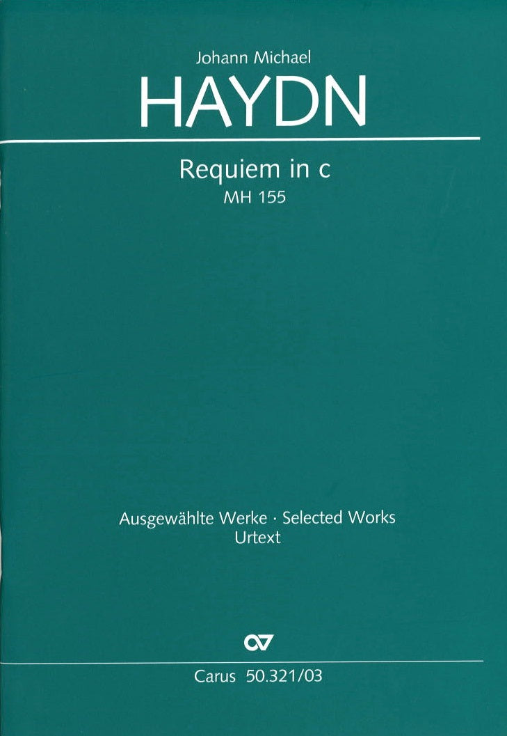 Haydn,M., Requiem in c, MH 155 (Score) (Carus)
