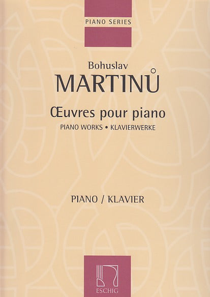 Martinu, Oeuvres pour piano (Eschig)