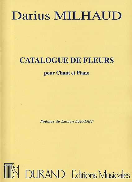 Milhaud, Catalogue de fleure (Durand)
