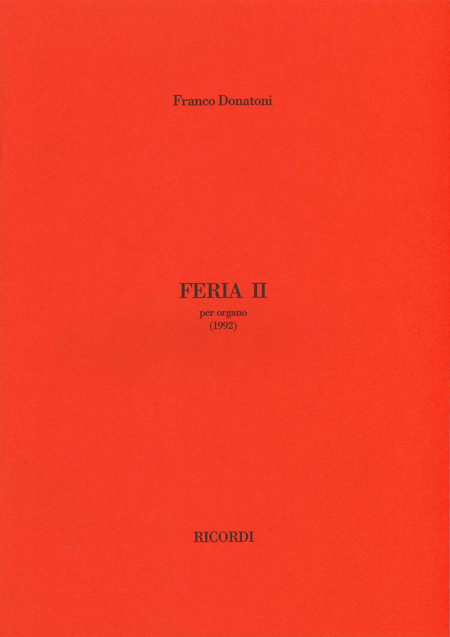 Donatoni, Feria 2 per Organo (1992) (Ricordi)
