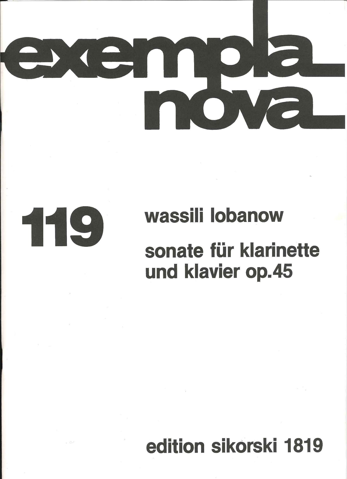 Lobanov, Sonata op. 45 (Sikorski)