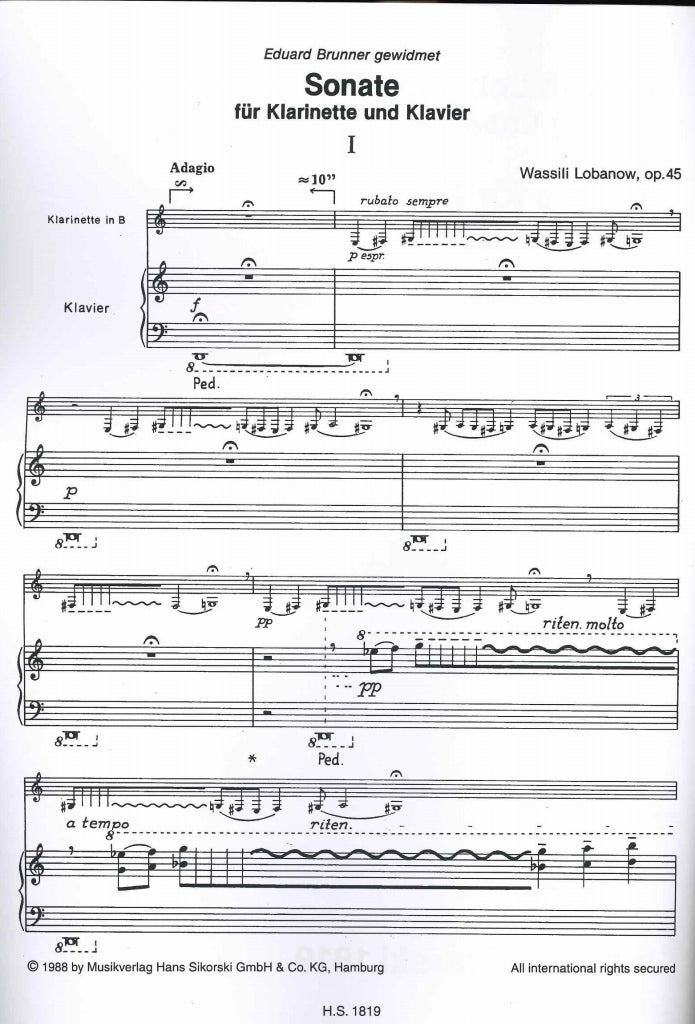 Lobanov, Sonata op. 45 (Sikorski)