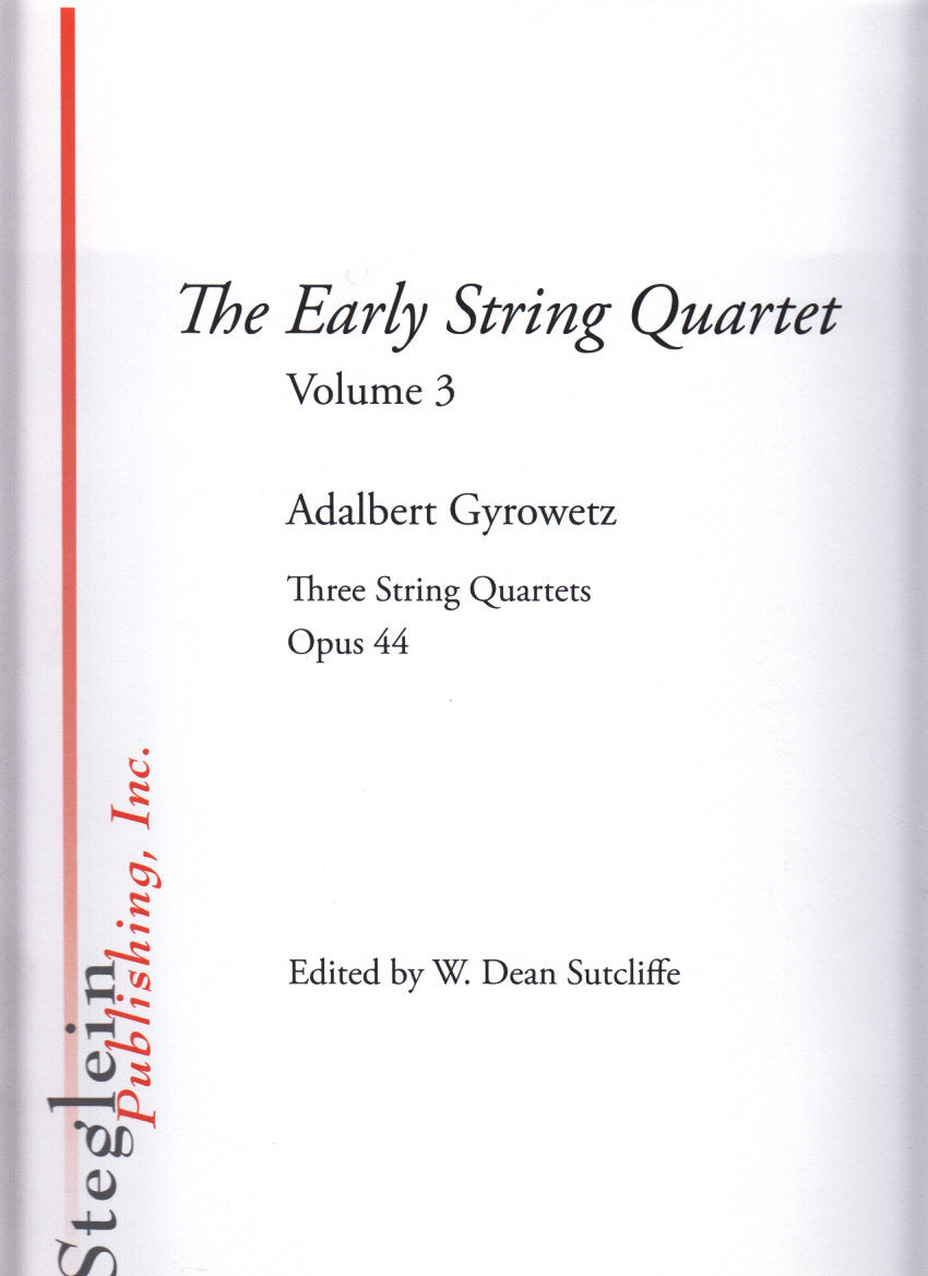 Gyrowetz, String Quartets op. 44 (Score) (Steglein Pub.)