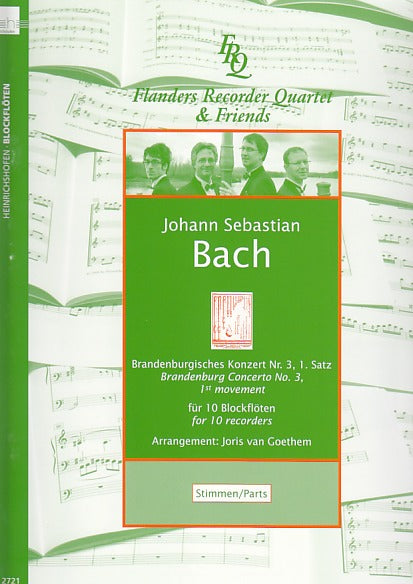 Bach, Brandenburg Konz. Nr. 3/1 (Parts) (Heinrichshofen)