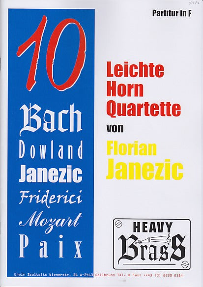 Janezic, 10 Leichte Horn-Quartette (Heavy Brass)