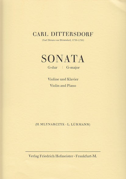 Dittersdorf, Sonate G-dur (Hofmeister)