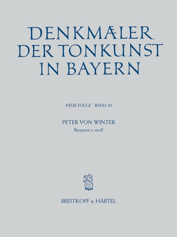 Winter, Requiem c-moll (DTB NF 20) (Breitkopf)