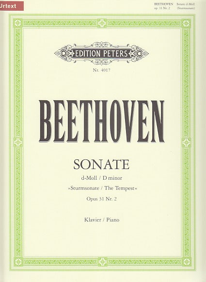 Beethoven, Sonata op. 31/2 in d (Peters)