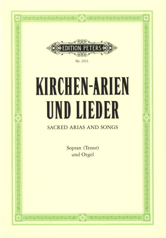 Kirchen-Arien und Lieder (Sop/Ten,Org) (Peters)