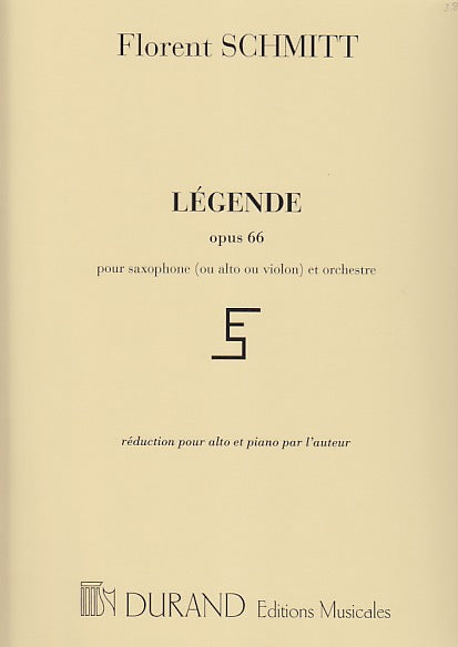 Schmitt, Legende op. 66 (Va,Pf) (Durand)