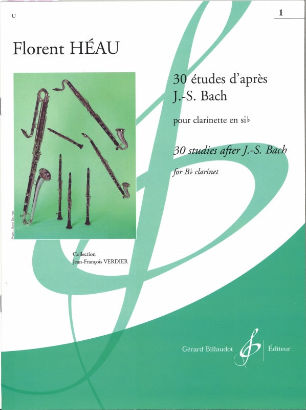 Heau, 30 Etudes d'apres Bach, vol. 1 (Billaudot)