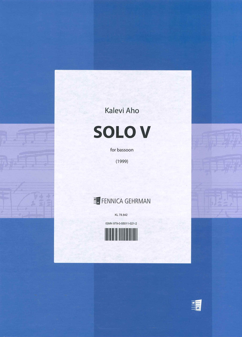 Aho, Solo 5 (Bn Solo) (Fennica Gehrman)