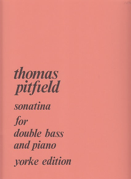 Pitfield, Sonatina (CB,Pf) (Yorke Edition)