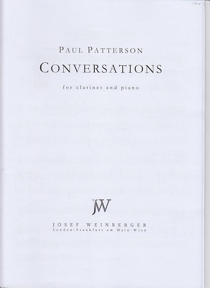 Patterson, Conversations (Cl,Pf) (Weinberger)
