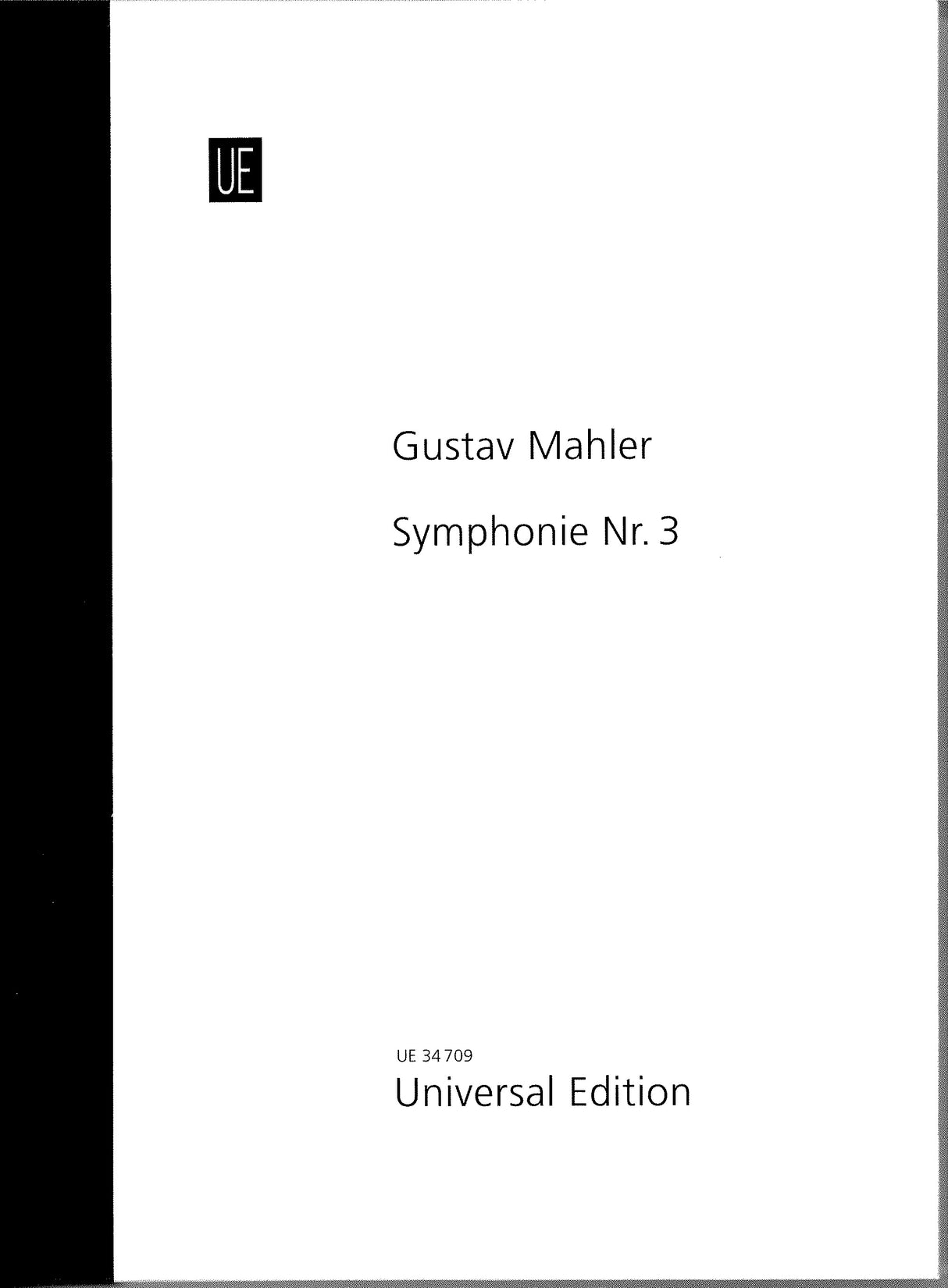 Mahler, Symphonie Nr. 3 (Large Score) (Universal)