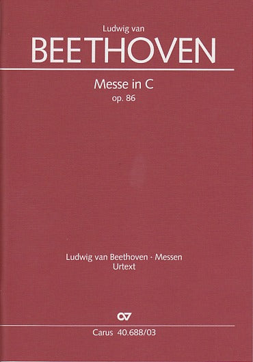 Beethoven, Missa op. 86 in C (Carus)
