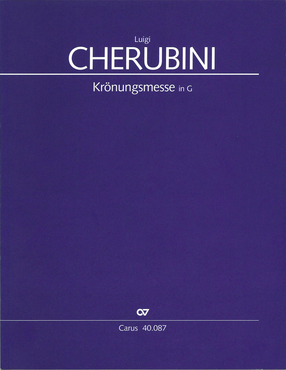 Cherubini, Kronungsmesse in G (Score) (Carus)