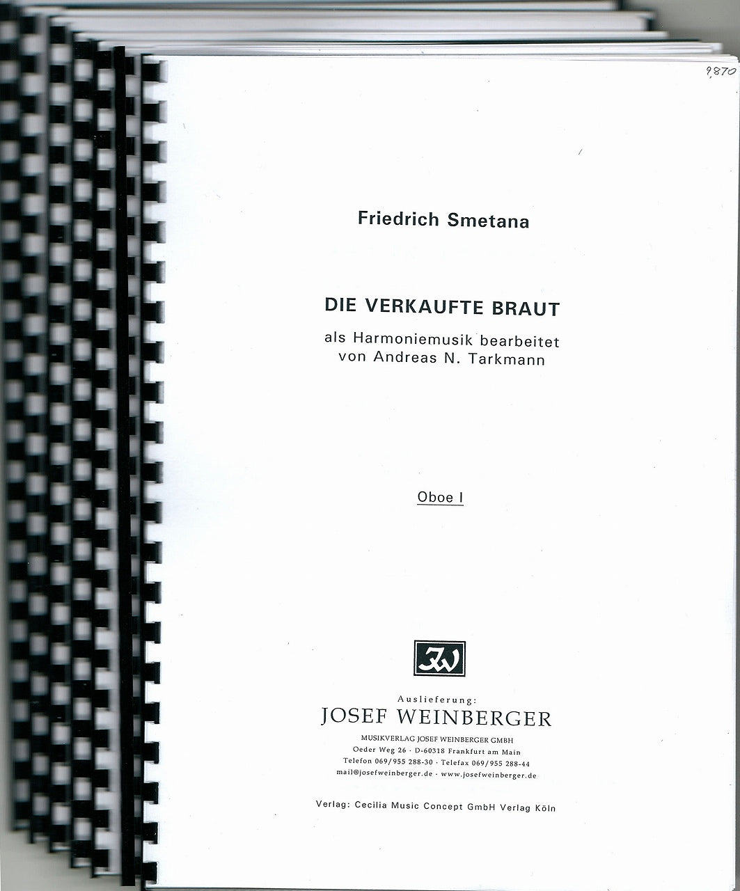 Smetana, Verkaufte Braut (Parts) (Cecilia Music Concept/Weinberger)