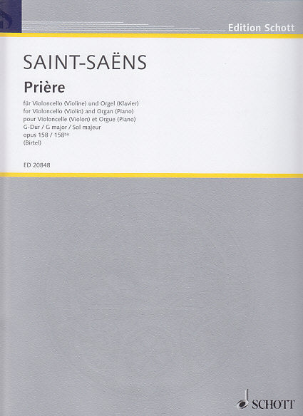 Saint-Saens, Priere op. 158/158bis (Schott)