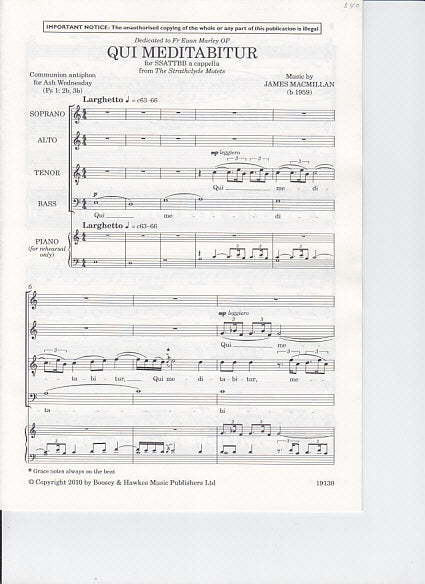 MacMillan, Qui meditabitur (Boosey)