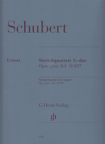 Schubert, String Quartet D 887 in G (Henle)