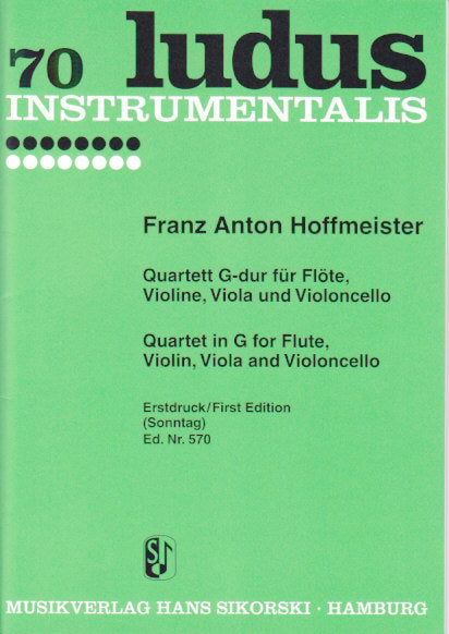 Hoffmeister, Quartet in G (Fl,Vn,Va,Vc) (Sikorski)