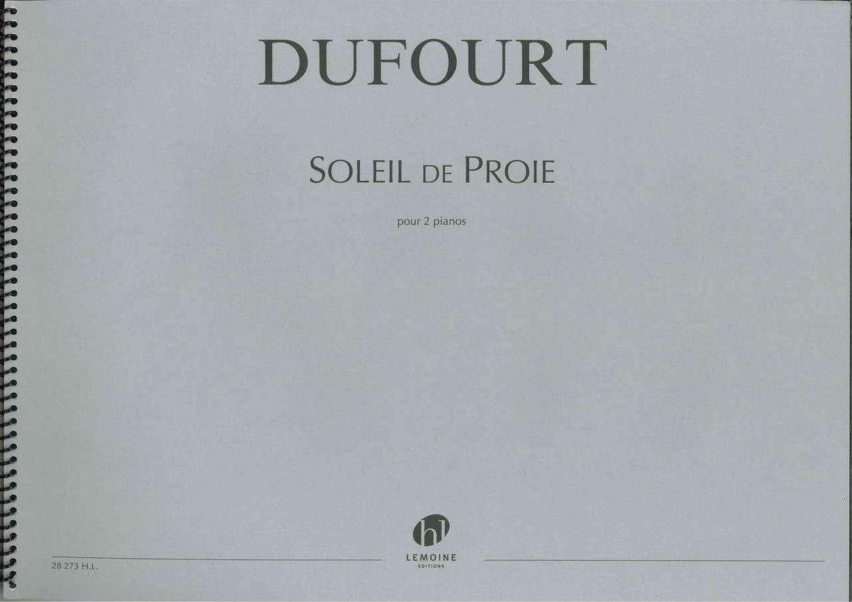 Dufourt, Soleil de proie (Lemoine)