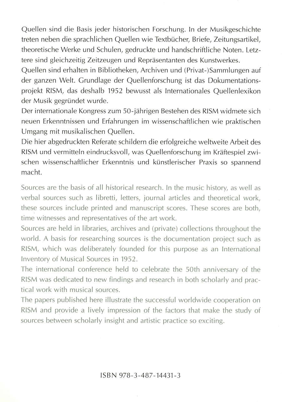 RISM - Wissenschaftliche und technische (Olms)