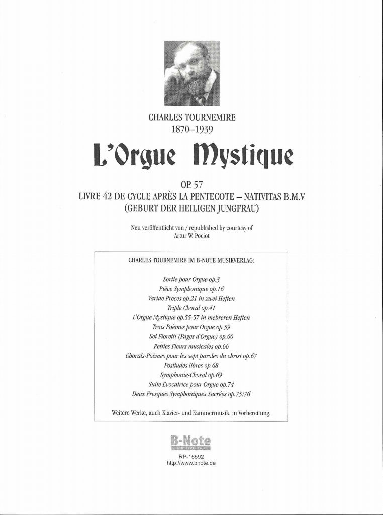 Tournemire, Orgue mystique 42, op. 57 (B-Note)