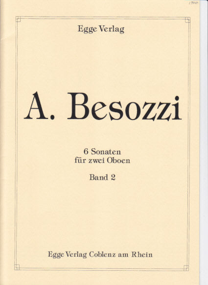 Besozzi, 6 Sonaten, 2 (2Ob) (Egge)